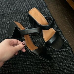 Asos Design Black Block Heel Sandal